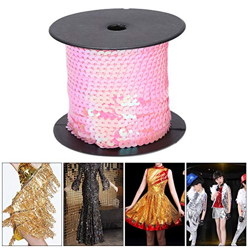 1 Rolle Pailletten-String, 100 Yards Ribbon Roll for Crafts DIY Projekte, Verschönerungen, Kostümzubehör, Gold/Silber/Rot optional, Nähen, Basteln, für Ihr Handwerk und (#6) von Phefop