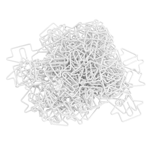 100 Büroklammern in Hausform mit praktischer Aufbewahrung, Material Eisendraht, vielseitig einsetzbar, ideal zum Organisieren und Dekorieren von Bürobedarf, geeignet für Weiß 100 Büroklammern in Hausform mit praktischer Aufbewahrung, Material Eisendraht, vielseitig einsetzbar, ideal zum Organisieren und Dekorieren von Bürobedarf, geeignet für Weiß von Phefop