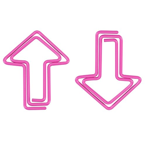 12 Stück Büroklammern in Pfeilform, Büroklammern aus Metall mit Kunststoffbeschichtung, Rosa und Hellblaue Klammern Zur Organisation von Dokumenten Zum Tragen und Aufbewahren von Phefop