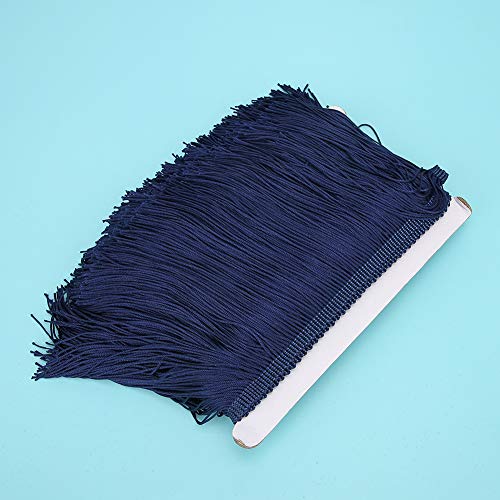 14 Cm Breite Polyester Randverkleidung Quaste Schwarz für DIY Latin Kleiderbühne Kleidung Vorhang Accessoires, Hochwertiges Breites Angebot an Anwendungen, Bekleidungszubehör, 10yard Marine Blau (#2) 14 Cm Breite Polyester Randverkleidung Quaste Schwarz für DIY Latin Kleiderbühne Kleidung Vorhang Accessoires, Hochwertiges Breites Angebot an Anwendungen, Bekleidungszubehör, 10yard Marine Blau (#2) von Phefop