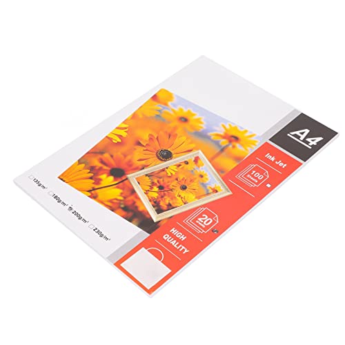 20 Stück -Fotopapier, Matt, 21 X 29 Cm, Langlebig, Glänzende Oberfläche, Wasserfest, Hohe Leuchtkraft für den Fotodruck 20 Stück -Fotopapier, Matt, 21 X 29 Cm, Langlebig, Glänzende Oberfläche, Wasserfest, Hohe Leuchtkraft für den Fotodruck von Phefop