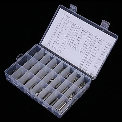 280pcs Edelstahl-Federspannungsstifte in Plastikbox, Ideal für -Enthusiasten und Mechanische Fachkräfte, Umfassen M1,5-M8-Größen für Verschiedene Anwendungen von Phefop