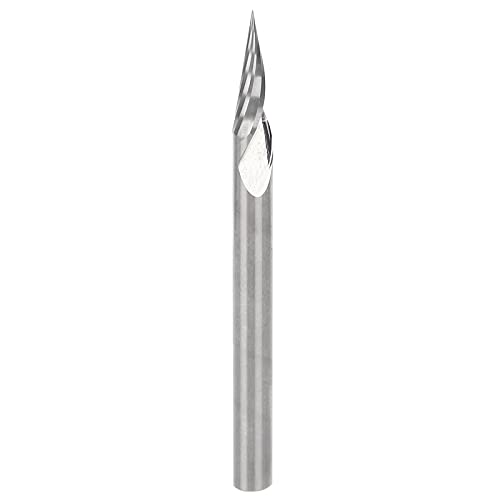 3.175x20 ° X0.1x40l Bohrpunkt Messer Endmühle Holzbearbeitungswerkzeug für, Gravurschneider Spitz, Poliert, Schneller Mahlgeschwindigkeit, Hohe Härte, Glattes Schneiden von Phefop