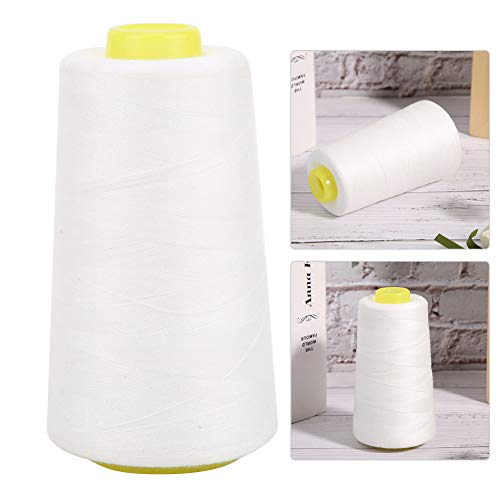 3000 Meter, Schwarz -Weiß -Allzwecknähen von Fadenzapfen, Hohe Zugfestigkeit, Niedriger Lintpolyester, das Zum Nähen von Quilten, Multifunktionaler Gewinde, eine Breite Anwendung mit (WHITE) von Phefop