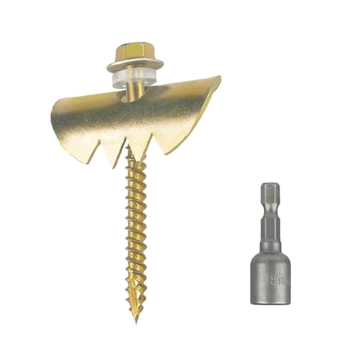 50 x Katzenkrallenbefestigungen aus verzinktem Edelstahl, 5,1 cm (2 Zoll), mit Drahtbefestigung für Drahtgeflecht und gewebte Zäune von Phefop