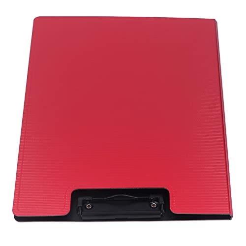 A4 Zwischenablageordner, Langlebige Papierordner mit Metallclip für Krankenhausbüroschule Business Classroom (Rot) von Phefop