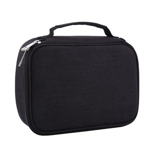 Art Bleistiftkoffer, 72 Slots Stoff Bleistift Organizer, Große Kapazitäts -Reißverschlussbeutel mit Griffgurt für, Studenten und Künstler (BLACK) von Phefop