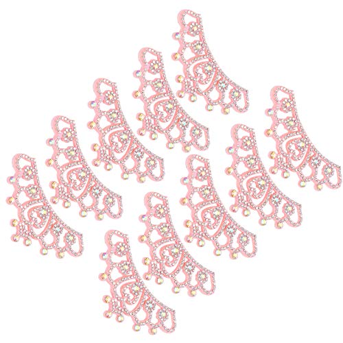 Aufnäher für Kleidung, Dekoration in Kronenform, 10 Stück, Stoff, für Bastelarbeiten, Hüte und Kleidung (#5) von Phefop