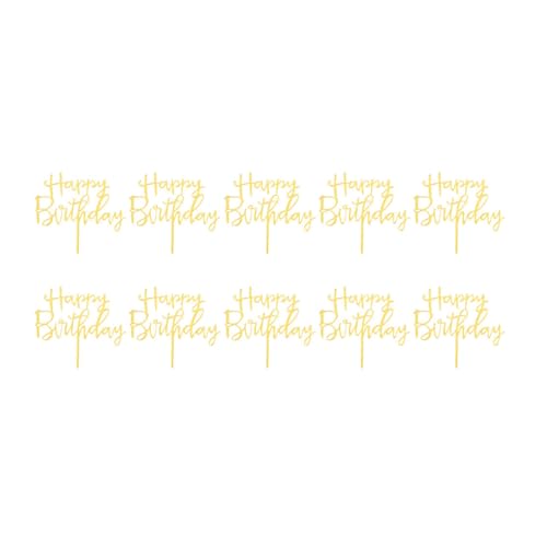 Cupcake Topper mit Happy Birthday Art Word, Acrylkuchen -Topper -Einsatzkartenflaggen für Geburtstagsfeier Hochzeitstorte Dekorationen Cupcake Topper mit Happy Birthday Art Word, Acrylkuchen -Topper -Einsatzkartenflaggen für Geburtstagsfeier Hochzeitstorte Dekorationen von Phefop