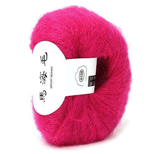 Garn, Strickgarn, ultrafein, weich, künstliches Mohair, Geeignet zum Weben von Schals, Schals, Pullovern, Hüten, Schuhen, Sitzkissen usw., Schrumpffest, Handwaschbar, (Mohair 5) von Phefop