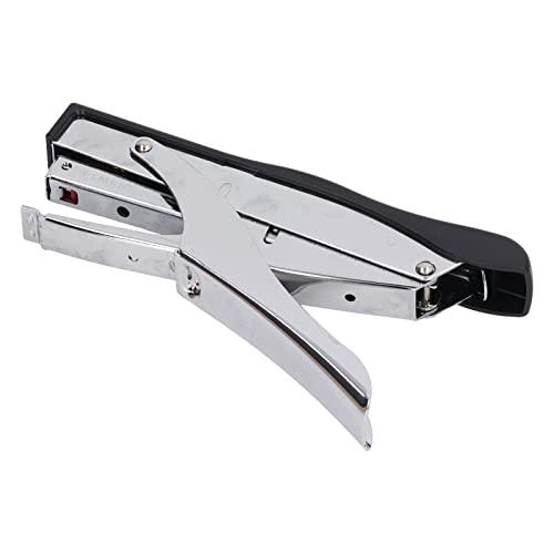 Hefter Handhefter, stationäres Hefter, tragbarer, arbeitssparender Hefter, 10 Blatt Kapazität, ergonomisch für den Schreibtisch (schwarz) von Phefop