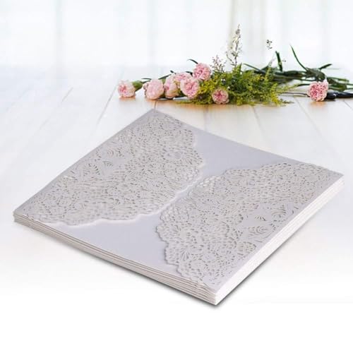 Hochzeitseinladungskarten, 10 Stück, geschnitzt, Innenblatt, europäisch, romantisch und elegant zum Basteln, Erinnerungsstück Hochzeitseinladungskarten, 10 Stück, geschnitzt, Innenblatt, europäisch, romantisch und elegant zum Basteln, Erinnerungsstück von Phefop