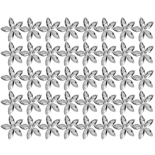 Kristall - -Flachback Harz Acryl Tropfen, 200pcs Pferdebechformeluts mit Loch für Hochzeitsfeierdekoration (7 * 15 mm Augenform) von Phefop