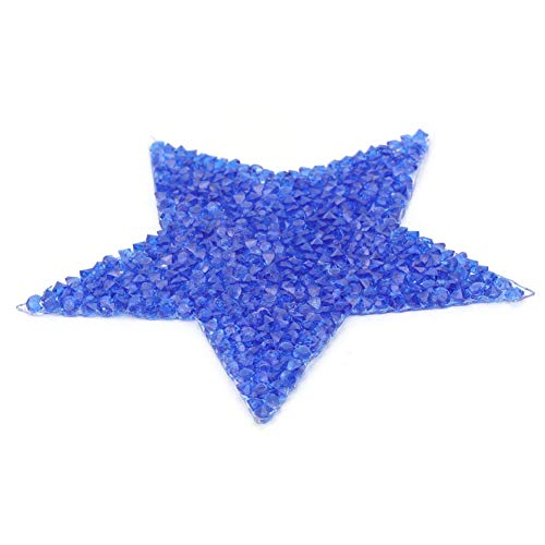 Kristallsterne Aufkleber für Auto, schöne Reparatur-Dekoration, Schmelzklebungen für DIY-Zubehör (8 cm reiner blauer fünfzackiger Stern) von Phefop