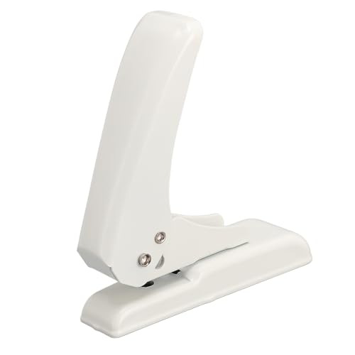 Metallpapier Puncher, Rubberstamp Hole Punch mit Papierabrechnungsschachtel, 40 Blechkapazität für Büro, Schule, Heimgebrauch (WHITE) von Phefop
