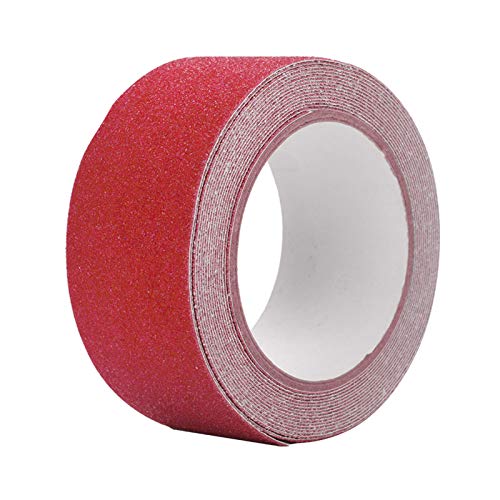 Phefop Anti-Slip-Sicherheitsband, Nicht Rutsches Klebeband, Kieselsand-Sand-Erscheinungsbild mit Heller Farbdekoration für den Hotelflughafen für Heimbüro. (Rot) von Phefop