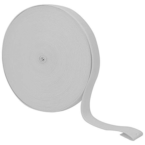 Phefop Kollektion D'Crafts Strickband, elastisches Band, Polyesterfaser, Weiß, 20 mm breit, für Näharbeiten, Scrapbook und Strickprojekte (Breite 20 mm / 0,8 Zoll) von Phefop