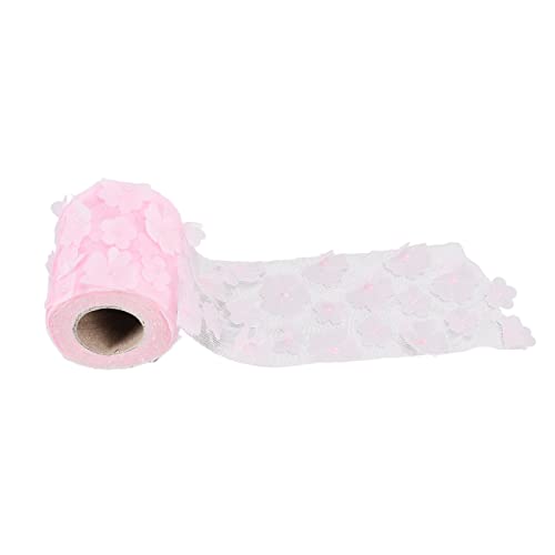 Phefop Mehrere Farben Blumen Tüll Rollen 8 Cm 10 Meter DIY Hochzeitshandwerk Puppenstickmütze, Haare, Nähen, Innenarchitektur, Partydekoration (PINK) von Phefop