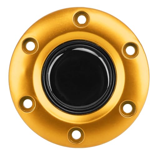 Phefop Zentralkaper mit 6 Löchern, Eleganter Horn -Knopfschalter für Autokallengradgriffe (GOLD) von Phefop