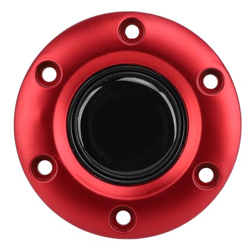 Phefop Zentralkaper mit 6 Löchern, Eleganter Horn -Knopfschalter für Autokallengradgriffe (Rot) von Phefop
