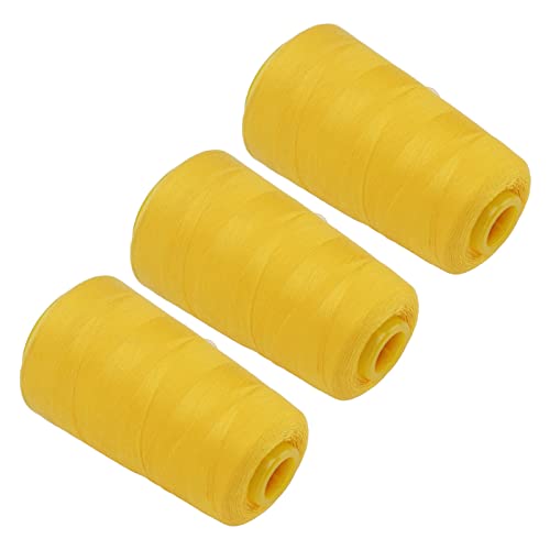 Serger Gelbe Spule Polyester, 3er Set Polyester für Maschinenstickerei für Hand- und Maschinenstickerei, 4,41 X 2,36 X 1,85 Zoll Serger Gelbe Spule Polyester, 3er Set Polyester für Maschinenstickerei für Hand- und Maschinenstickerei, 4,41 X 2,36 X 1,85 Zoll von Phefop