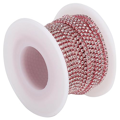 Strasskette, Farbe, AAA-Qualität, Strasskette für Handyhüllen, Kleidung und Schuhe, Buntes DIY-Dekorationszubehör (Rosa) von Phefop