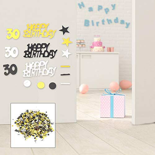Tischkonfetti-Dekorationszubehör für Geburtstags- und Jubiläumsfeiern – Packung mit 1500 Stück Einzigartiges Konfetti in Gold, Silber und Schwarz – Ideal, um Dem Anlass Glanz zu Tischkonfetti-Dekorationszubehör für Geburtstags- und Jubiläumsfeiern – Packung mit 1500 Stück Einzigartiges Konfetti in Gold, Silber und Schwarz – Ideal, um Dem Anlass Glanz zu von Phefop