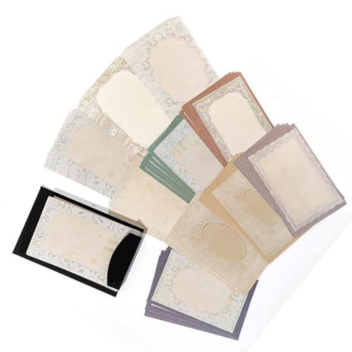 Vintage Lace Scrapbooking Papier, Ideal für Gestaltung, Journalismus und Veranstaltungsplanung, 50 Blatt mit 10 einzigartigen Designs je (Typ 1) von Phefop