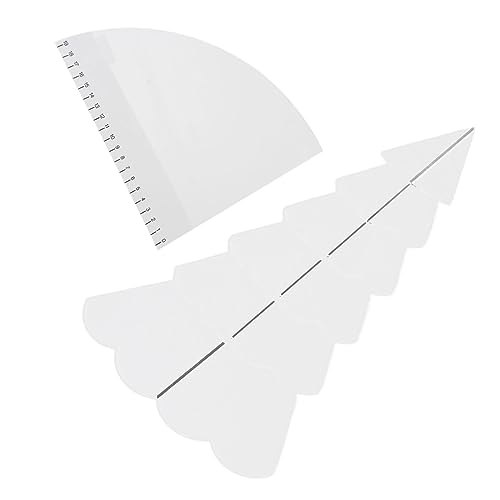 Weihnachtsbaum-Steppset, Nähmuster-Werkzeuge, praktisches Nählineal-Set, transparent, für Handarbeit, (L) von Phefop