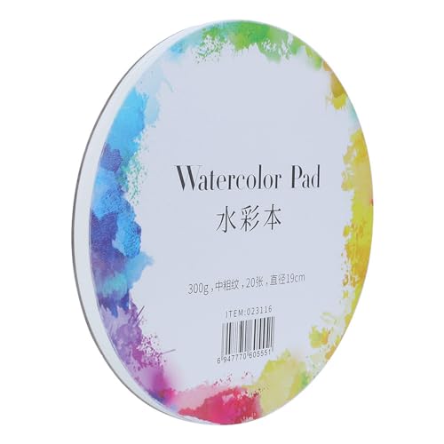 Weißes Aquarellpapier 20 Blätter/24 Blatt Rund/Quadrat Medium Korn Aquarell Papier Block Kalte Presse Säurefrei Einfach Zu Nehmen Und Reisen Aquarellpapier (Rundes Aquarellbuch Weißes Aquarellpapier 20 Blätter/24 Blatt Rund/Quadrat Medium Korn Aquarell Papier Block Kalte Presse Säurefrei Einfach Zu Nehmen Und Reisen Aquarellpapier (Rundes Aquarellbuch von Phefop