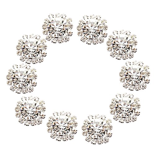 Phenovo Kristall Strass Schaltfläche Flatback Dekoration DIY 15mm 10 Stück klar von Phenovo