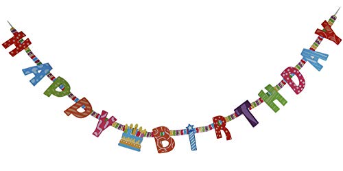 PhiLuMo Bunte Happy Birthday Girlande - Dekoration für den Kinder Geburtstag - 155 x 10 cm von PhiLuMo