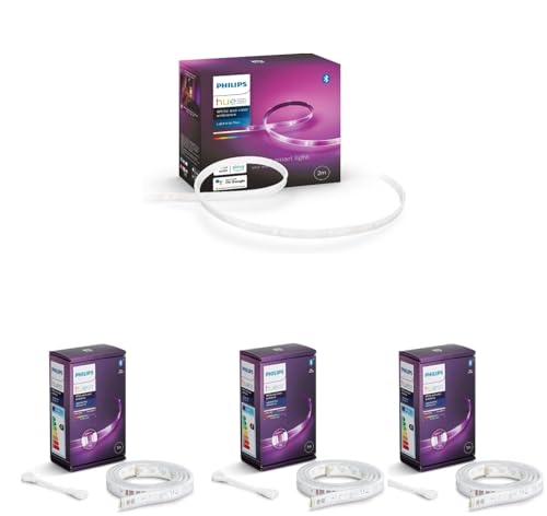 Philips Hue Lightstrip Plus 5 Meter – Weißes und Farbiges Licht – LED-Strip – Inkl. Netzkabel – Hue White and Color Ambiance Philips Hue Lightstrip Plus 5 Meter – Weißes und Farbiges Licht – LED-Strip – Inkl. Netzkabel – Hue White and Color Ambiance von Philips Hue