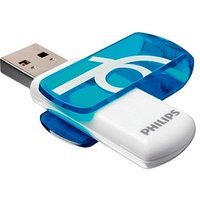 PHILIPS USB-Stick Vivid blau, weiß 16 GB von Philips