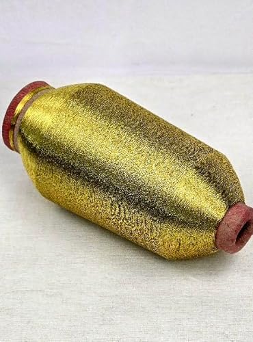 1 Spule 250 g Stickgarn GP 59,60 EUR/kg gold basteln weben 38.000 m/kg Lame Beilaufgarn 64% Viskose/ 36% Polyester von PhiloTeXX