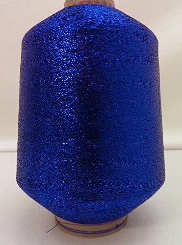 1 Spule 500 g Metallgarn GP 52,00 EUR/kg blau 86.000 m/kg Lame Beilaufgarn Glitzergarn 62% Polyester/ 38% Polyamid von PhiloTeXX