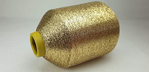PhiloTeXX Metallgarn GP 49,80 EUR/kg gold, 500 g, 83.000 m/kg, Lame Beilaufgarn, 62% Polyester/38% Polyamid, 1 Spule von PhiloTeXX