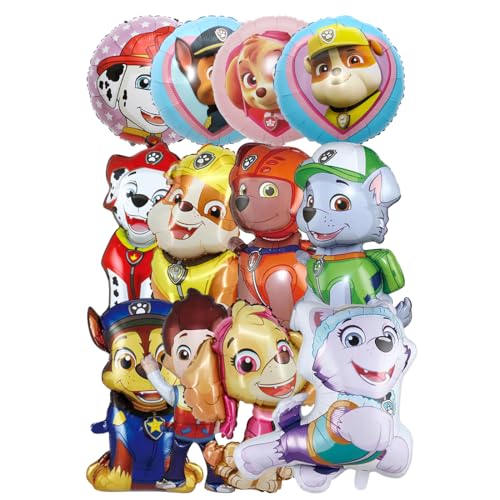 Geburtstag Deko Kinder,12 Stück Luftballons Kindergeburtstag, Cartoon Dog Ballons Set, Party Supplies, Kindergeburtstag Dekoration für Jungen, Mädchen Geburtstag Deko Kinder,12 Stück Luftballons Kindergeburtstag, Cartoon Dog Ballons Set, Party Supplies, Kindergeburtstag Dekoration für Jungen, Mädchen von Philoctes