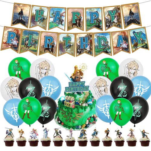 Philoctes Geburtstag Deko Set, Luftballons Party 30pcs Supplies, Videospiel Thema Party Dekoration, Ballons Geburtstag Dekoration Jungen Mädchen von Philoctes