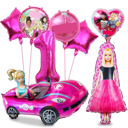 Philoctes Prinzessin Geburtstag Ballon Party deko Set, Top Model Party Dekoration Luftballons, Barbi Mottoparty Prinzessin Karneval Make-up für 1 Jahre Mädchen Kinder Geburtstag Party Supplies von Philoctes