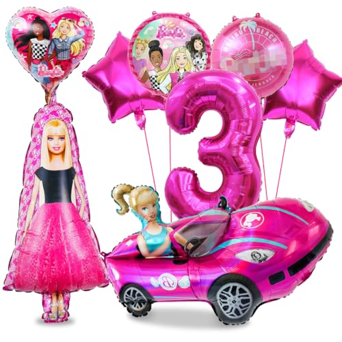 Philoctes Prinzessin Geburtstag Ballon Party deko Set, Top Model Party Dekoration Luftballons, Barbi Mottoparty Prinzessin Karneval Make-up für 3 Jahre Mädchen Kinder Geburtstag Party Supplies von Philoctes