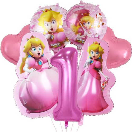 Philoctes Geburtstag Luftballons Mädchen, Geburtstagsdeko 1 jahre Mädchen, Rosa Luftballons 1. Geburtstag, Folienballon Rosa, Party Deko Geburtstag von Philoctes