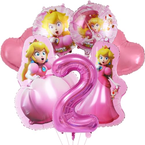 Philoctes Geburtstag Luftballons Mädchen, Geburtstagsdeko 2 jahre Mädchen, Rosa Luftballons 2. Geburtstag, Folienballon Rosa, Party Deko Geburtstag von Philoctes