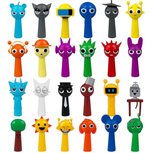 Philoctes Sprunki Spielzeugfiguren,24pcs Bunte Mini Figures Set,Tortendeko Geburtstag,Kuchendeko,Figuren für Kinder,Gamer und Deko,Theme Party Supplies für Weihnachten und Geburtstage von Philoctes