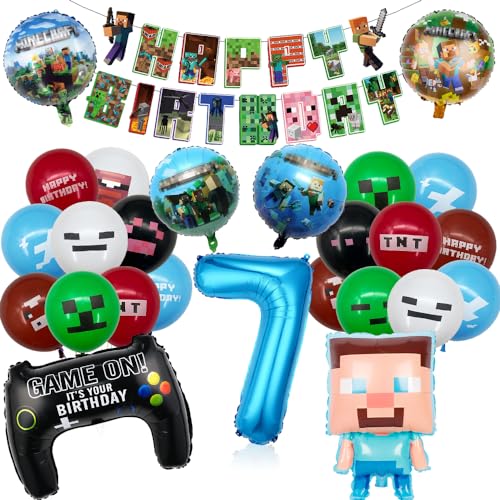 Pixel Luftballon Geburtstagsdeko 7 Jahre, 26 Stück Miner Gamer Kindergeburtstag Mitgebsel Jungen 7, Luftballon Geburtstag 7 Jahre Jungen Gamer Luftballon Deko Geburtstag Party Mitgebsel Luftballon Pixel Luftballon Geburtstagsdeko 7 Jahre, 26 Stück Miner Gamer Kindergeburtstag Mitgebsel Jungen 7, Luftballon Geburtstag 7 Jahre Jungen Gamer Luftballon Deko Geburtstag Party Mitgebsel Luftballon von Philoctes