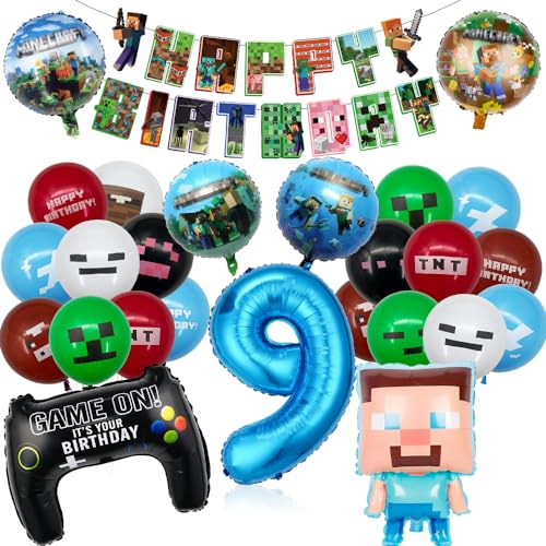 Pixel Luftballon Geburtstagsdeko 9 Jahre, 26 Stück Miner Gamer Kindergeburtstag Mitgebsel Jungen 9, Luftballon Geburtstag 9 Jahre Jungen Gamer Luftballon Deko Geburtstag Party Mitgebsel Luftballon Pixel Luftballon Geburtstagsdeko 9 Jahre, 26 Stück Miner Gamer Kindergeburtstag Mitgebsel Jungen 9, Luftballon Geburtstag 9 Jahre Jungen Gamer Luftballon Deko Geburtstag Party Mitgebsel Luftballon von Philoctes