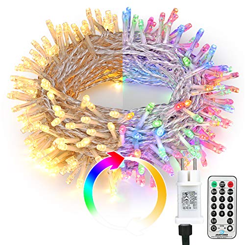 PhilzOps 200 LED Weihnachten Lichterkette Outdoor, 20M Warmweiß + Bunt Dimmbar Lichterketten mit Fernbedienung 11 Modi Weihnachtsbeleuchtung für Außen Innen Haus Bäume Hochzeit Balkon Garten Feier PhilzOps 200 LED Weihnachten Lichterkette Outdoor, 20M Warmweiß + Bunt Dimmbar Lichterketten mit Fernbedienung 11 Modi Weihnachtsbeleuchtung für Außen Innen Haus Bäume Hochzeit Balkon Garten Feier von PhilzOps