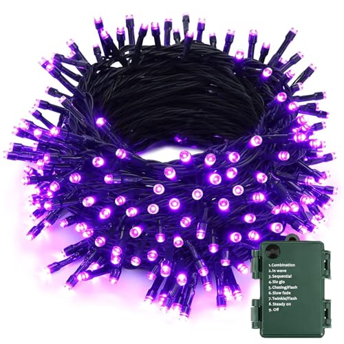 PhilzOps Halloween Deko Lichterkette Lila, 20M 200 LED Weihnachtsbaum Lichterketten Batterie Außen 8 Modi Wasserdicht Timer Outdoor Lichterkette für Garten Terrasse Zimmer Innen Hause Horror Party PhilzOps Halloween Deko Lichterkette Lila, 20M 200 LED Weihnachtsbaum Lichterketten Batterie Außen 8 Modi Wasserdicht Timer Outdoor Lichterkette für Garten Terrasse Zimmer Innen Hause Horror Party von PhilzOps