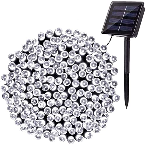 PhilzOps Solar Lichterkette Aussen, 22M 200 LED Weihnachten Lichterkette Outdoor mit 8 Modi Wasserdicht Solar Deko Beleuchtung für Garten Balkon Terrasse Draußen Party Hof Hochzeiten (Kaltweiß) von PhilzOps