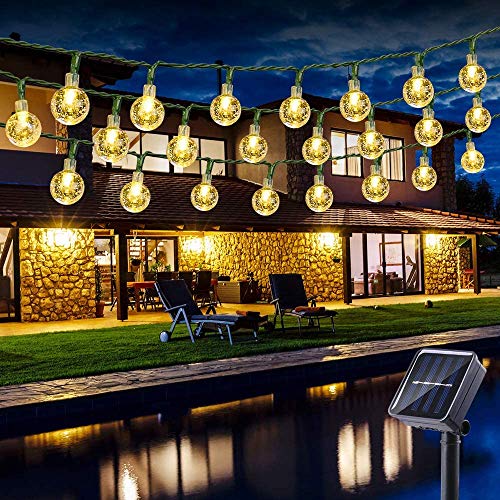 PhilzOps Solar Lichterkette Aussen, 6.5M 30 LED Warmweiß Solar Kristall Kugeln Lichterkette 8 Modi Wasserdicht Solarlichter Garten Außenbeleuchtung für Innen Outdoor Balkon Party Terrasse Deko PhilzOps Solar Lichterkette Aussen, 6.5M 30 LED Warmweiß Solar Kristall Kugeln Lichterkette 8 Modi Wasserdicht Solarlichter Garten Außenbeleuchtung für Innen Outdoor Balkon Party Terrasse Deko von PhilzOps
